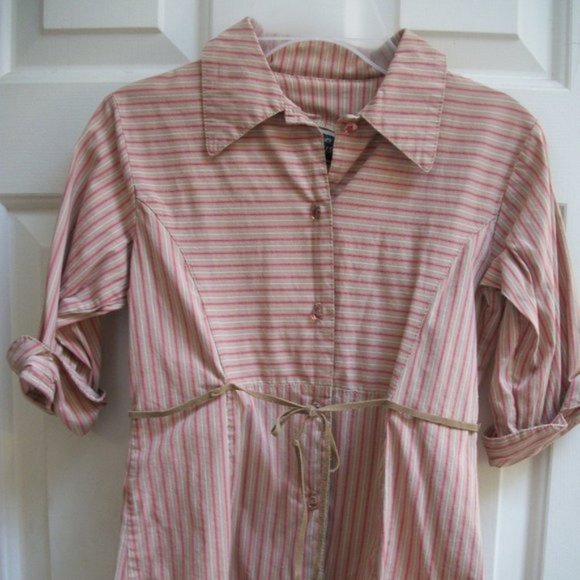 Pink Blouse and Red Cotton Pants Girl Size 7 & 8 --- - Picture 2 of 4